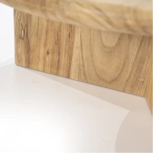 Salontafel Leoti Acaciahout - Naturel 80cm - Afbeelding 5