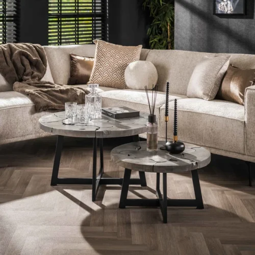 Salontafel Mix Grey - Set van 2 stuks