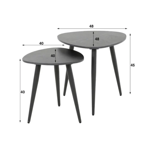Bijzettafel Karen - Set van 2 Stuks - Afbeelding 4