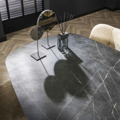 Deens Ovale Eettafel Mousa Keramieklook 180 x 90cm - Afbeelding 2
