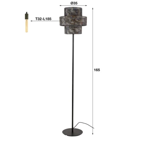 Vloerlamp Juno - 165cm Hoog - Afbeelding 5