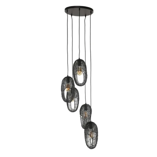 Hanglamp Hannah-Getrapt 5 Lampen - Afbeelding 4