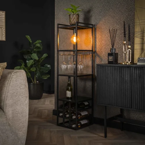 Wijnrek Decorate met lamp 132 x 33cm
