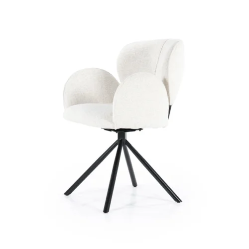 Draaibare Eetkamerstoel Rosalin - Beige - Afbeelding 12