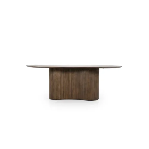Organische Eettafel Jordy Mangohout 200 x 110cm - Bruin
