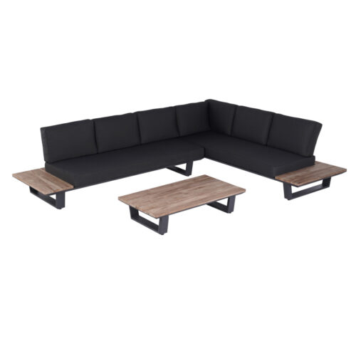 Tuin Loungeset Freedom Teakhout - Antraciet