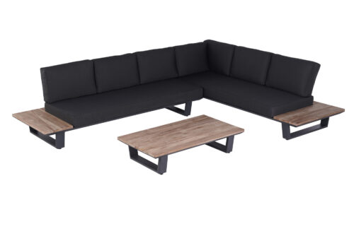 Tuin Loungeset Freedom Teakhout - Antraciet - Afbeelding 5