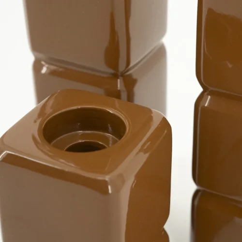 Kaarshouder Cube set van 3 stuks - Mustard - Afbeelding 4
