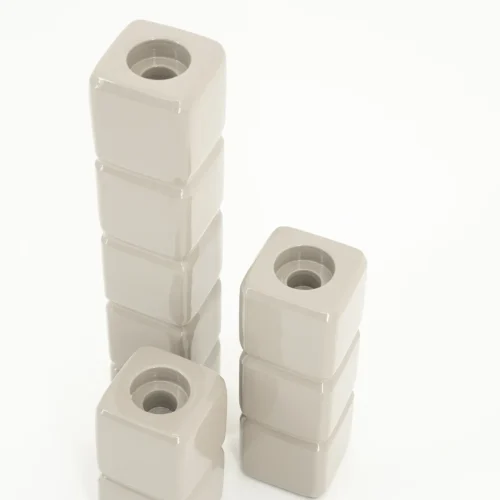 Kaarshouder Cube set van 3 stuks - Taupe - Afbeelding 2