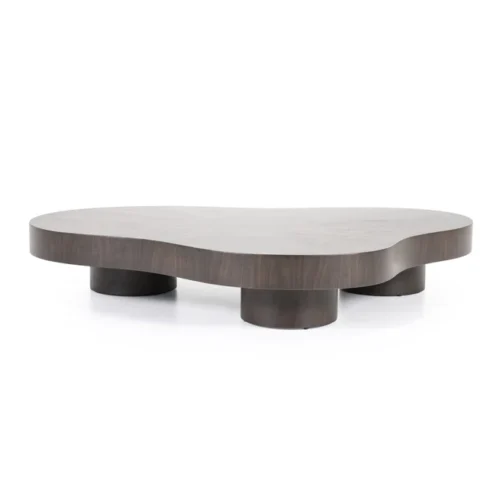 Organische Salontafel Bobbie - donkerbuin - 150 x 110 cm