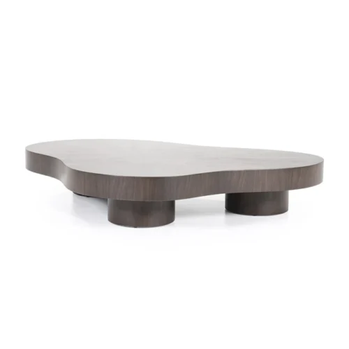 Organische Salontafel Bobbie - donkerbuin - 150 x 110 cm - Afbeelding 4