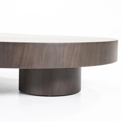 Organische Salontafel Bobbie - donkerbuin - 150 x 110 cm - Afbeelding 5