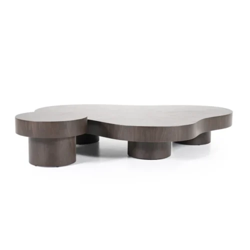 Organische Salontafel Bobbie - donkerbuin - 150 x 110 cm - Afbeelding 9