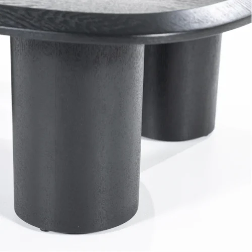 Organische Salontafel Walter Eikenhout Zwart - 96 x 78 cm - Afbeelding 3