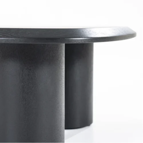 Organische Salontafel Walter Eikenhout Zwart - 96 x 78 cm - Afbeelding 14
