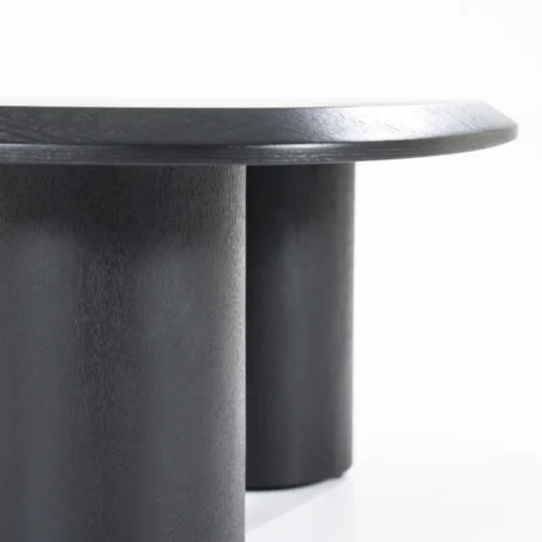 Organische Salontafel Walter Eikenhout Zwart - 106 x 88 cm - Afbeelding 4