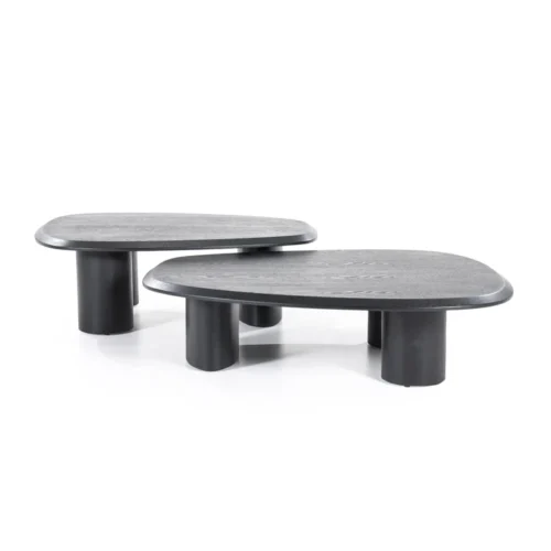 Organische Salontafel Walter Eikenhout Zwart - 96 x 78 cm - Afbeelding 9