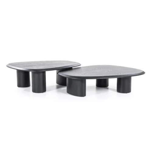 Organische Salontafel Walter Eikenhout Zwart - 96 x 78 cm - Afbeelding 8
