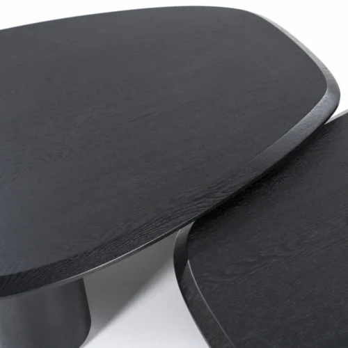 Organische Salontafel Walter Eikenhout Zwart - 96 x 78 cm - Afbeelding 6