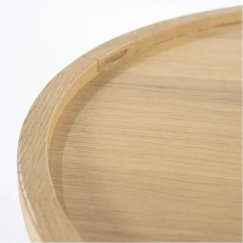Ronde Salontafel Leia Eikenhout 66cm - Naturel - Afbeelding 3