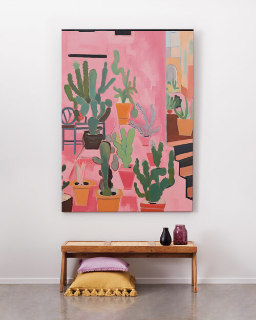 Wandkleed Cactus party - zelf samenstellen