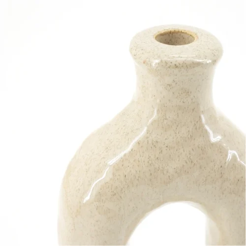 Kaarshouder Blix beige - 28 cm hoog - Afbeelding 3