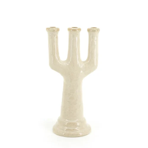 Kaarshouder Blix beige - 38 cm hoog