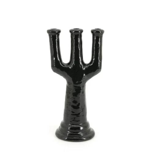 Kaarshouder Blix zwart - 38 cm hoog