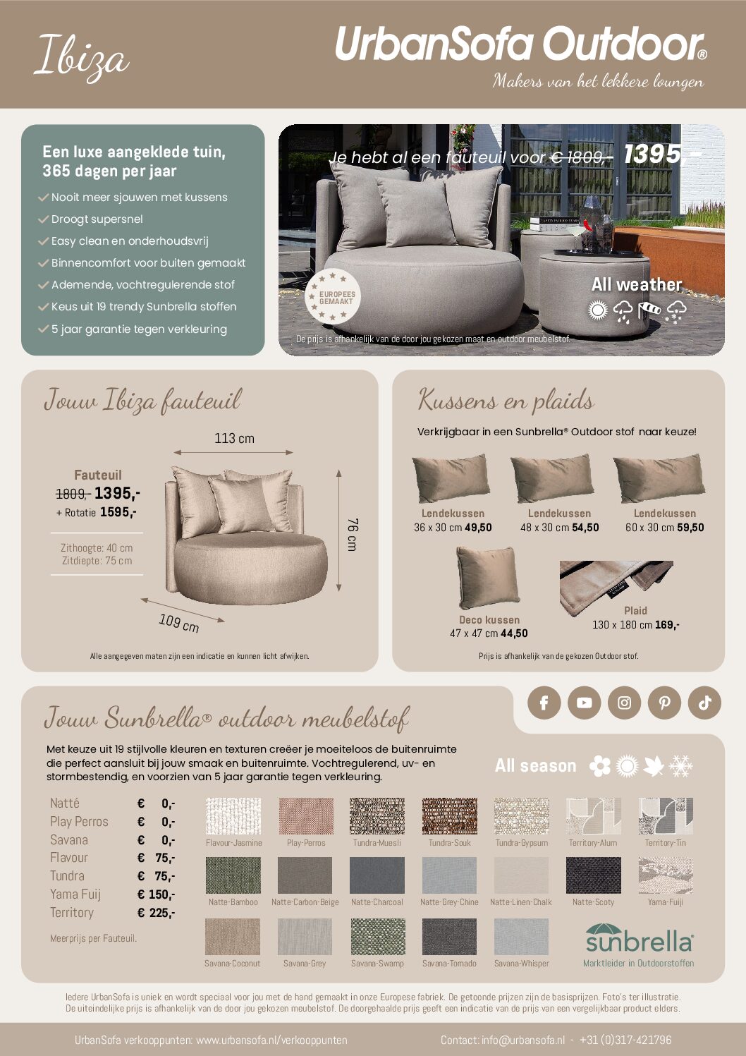 Outdoor Fauteuil Ibiza - zelf samenstellen - Afbeelding 7