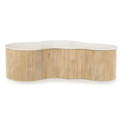 Salontafel Kira Large Mangohout en Marmer - Afbeelding 8