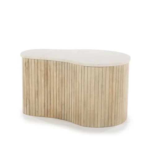 Salontafel Kira Small Mangohout en Marmer - Afbeelding 7