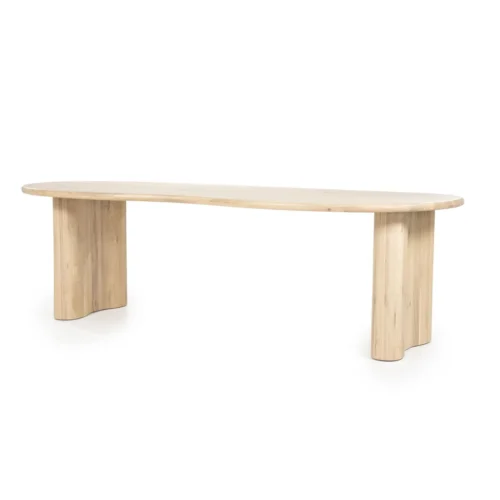 Organische Eettafel Josh 250 x 110 cm- kleur Naturel - Afbeelding 3