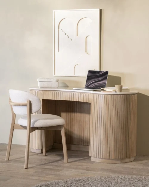 Eetkamerstoel Mikky Naturel - Beige - Afbeelding 9