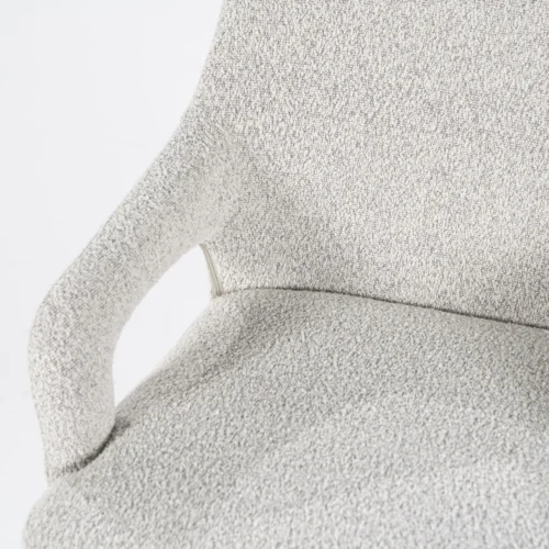 Eetkamerstoel Fika Bouclé - kleur Beige - Afbeelding 5