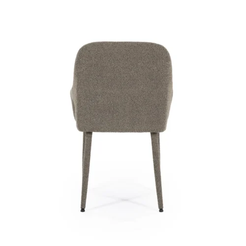 Eetkamerstoel Fika Bouclé - kleur Bruin - Afbeelding 3