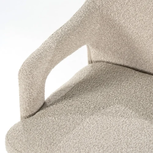 Eetkamerstoel Fika Bouclé - kleur Taupe - Afbeelding 4