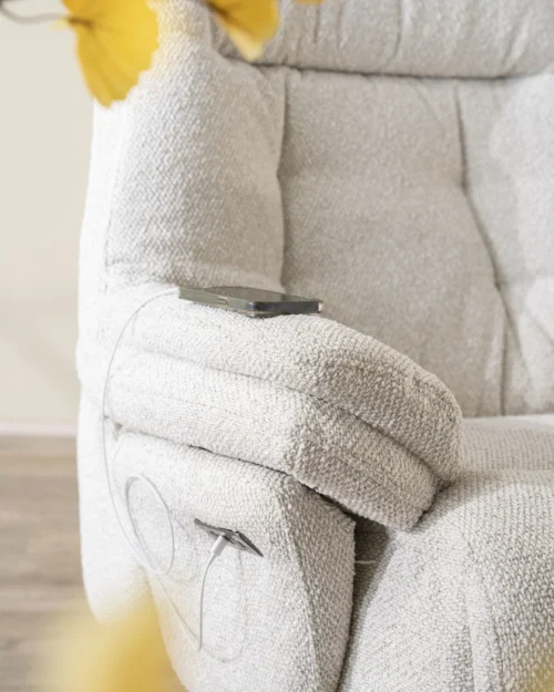Verstelbare Fauteuil Caleb Met voetenbank -  Beige - Afbeelding 8