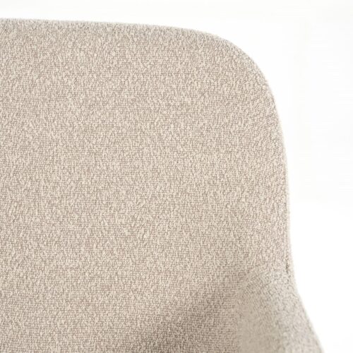 Eetkamerstoel Fika Bouclé - kleur Taupe - Afbeelding 5