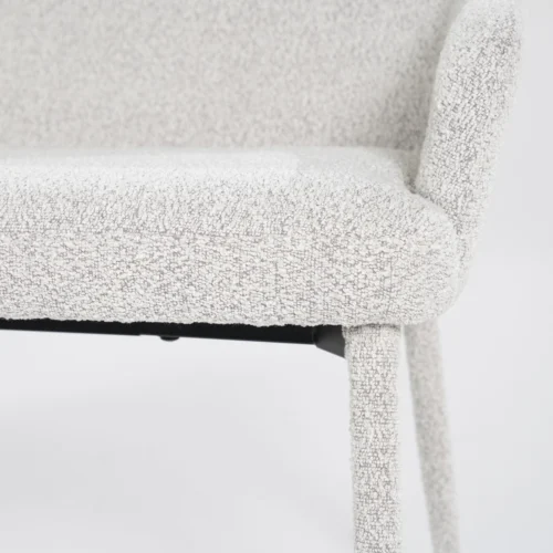 Eetkamerbank Fika Bouclé - kleur Beige - Afbeelding 5