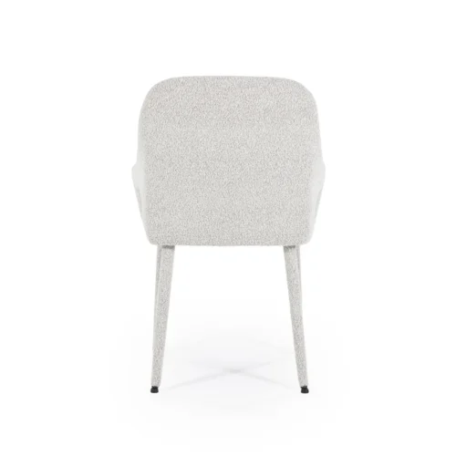 Eetkamerstoel Fika Bouclé - kleur Beige - Afbeelding 3