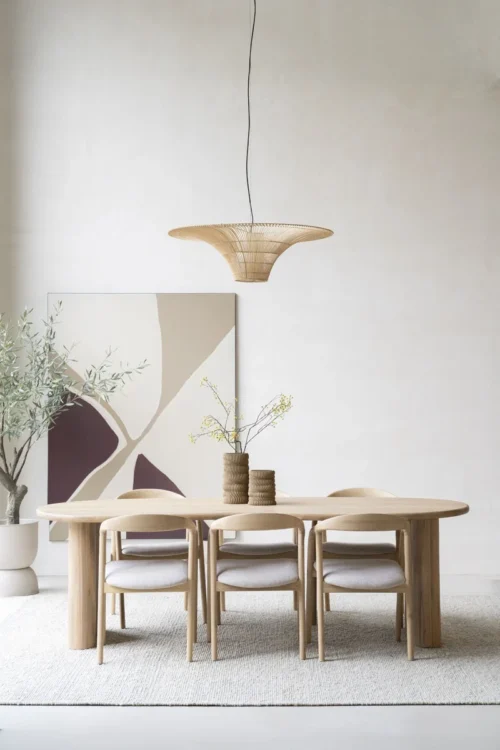Organische Eettafel Josh 250 x 110 cm- kleur Naturel