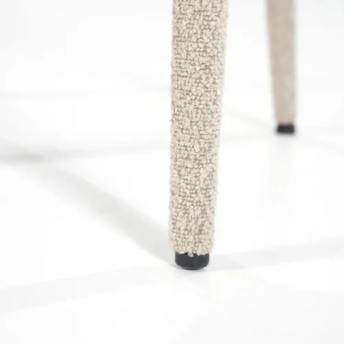Eetkamerstoel Fika Bouclé - kleur Taupe - Afbeelding 7