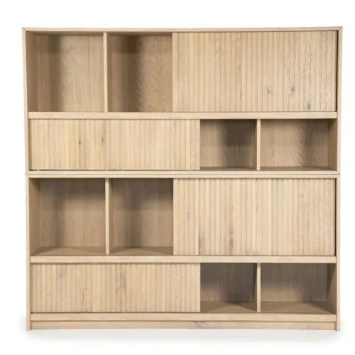 Boekenkast Milo Eikenhout en Eiken fineer 180 x 173 cm - Naturel