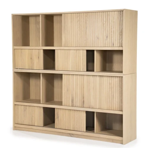 Boekenkast Milo Eikenhout en Eiken fineer 180 x 173 cm - Naturel - Afbeelding 2