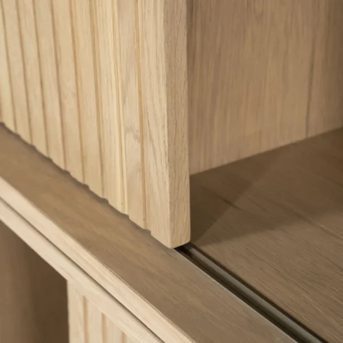 Boekenkast Milo Eikenhout en Eiken fineer 180 x 173 cm - Naturel - Afbeelding 4