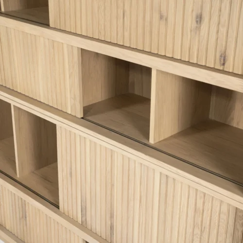 Boekenkast Milo Eikenhout en Eiken fineer 180 x 173 cm - Naturel - Afbeelding 3