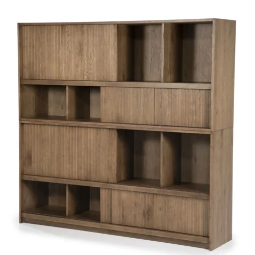 Boekenkast Milo Eikenhout en Eiken fineer 180 x 173 cm - Bruin - Afbeelding 2