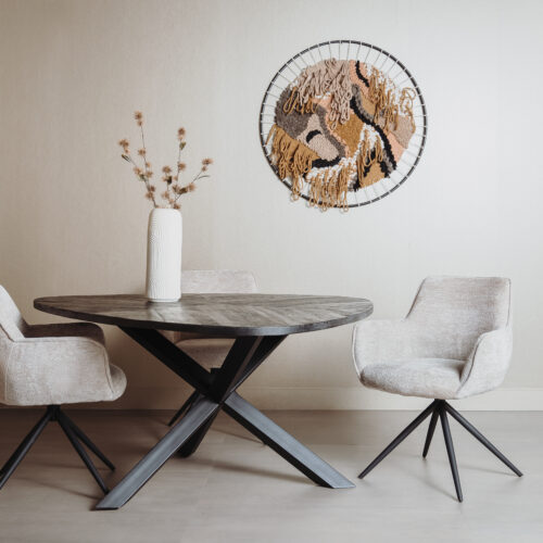 Driehoekige Eettafel Trivero Mangohout - Zwart - Afbeelding 3