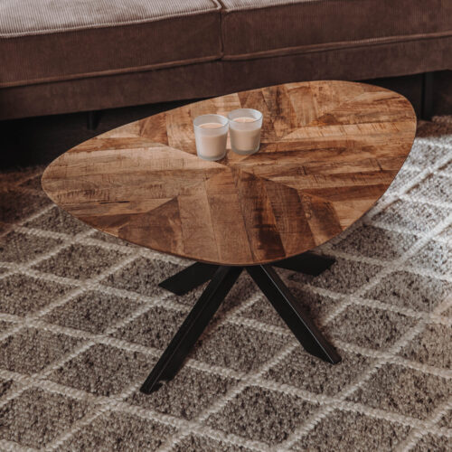 Organische Salontafel Pianella Mangohout 130cm - Bruin - Afbeelding 3