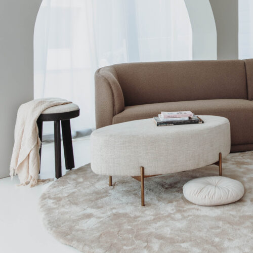 Ovale Hocker Ossana 100 x 65 cm - Afbeelding 3
